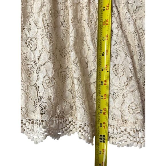 Flying Tomato Ivory Beige Lace Boho Top Size M - Picture 9 of 10